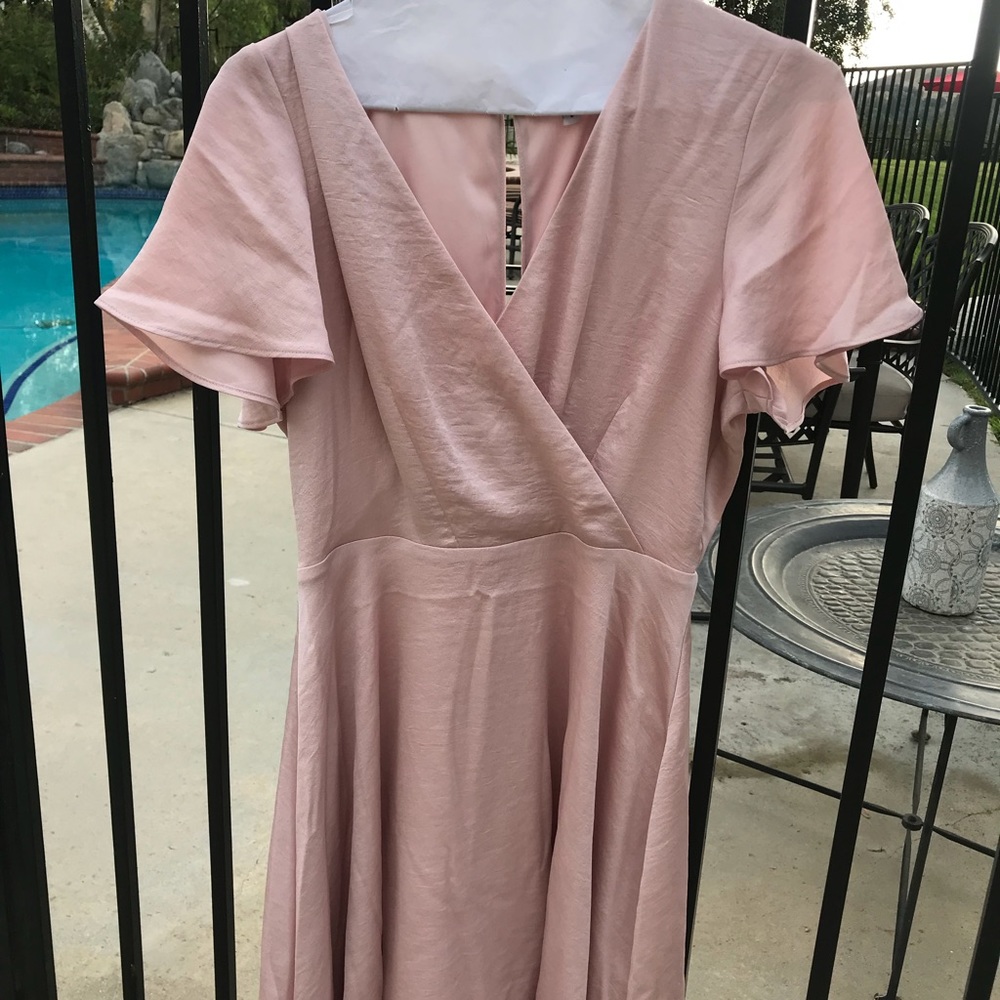 Pink Satin Dress